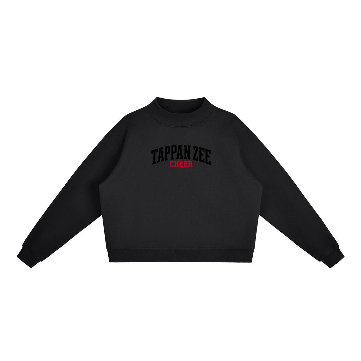 Basic 1 Tappan Zee Essential Fleece Mock-Neck Crew Sweatshirt (printed)