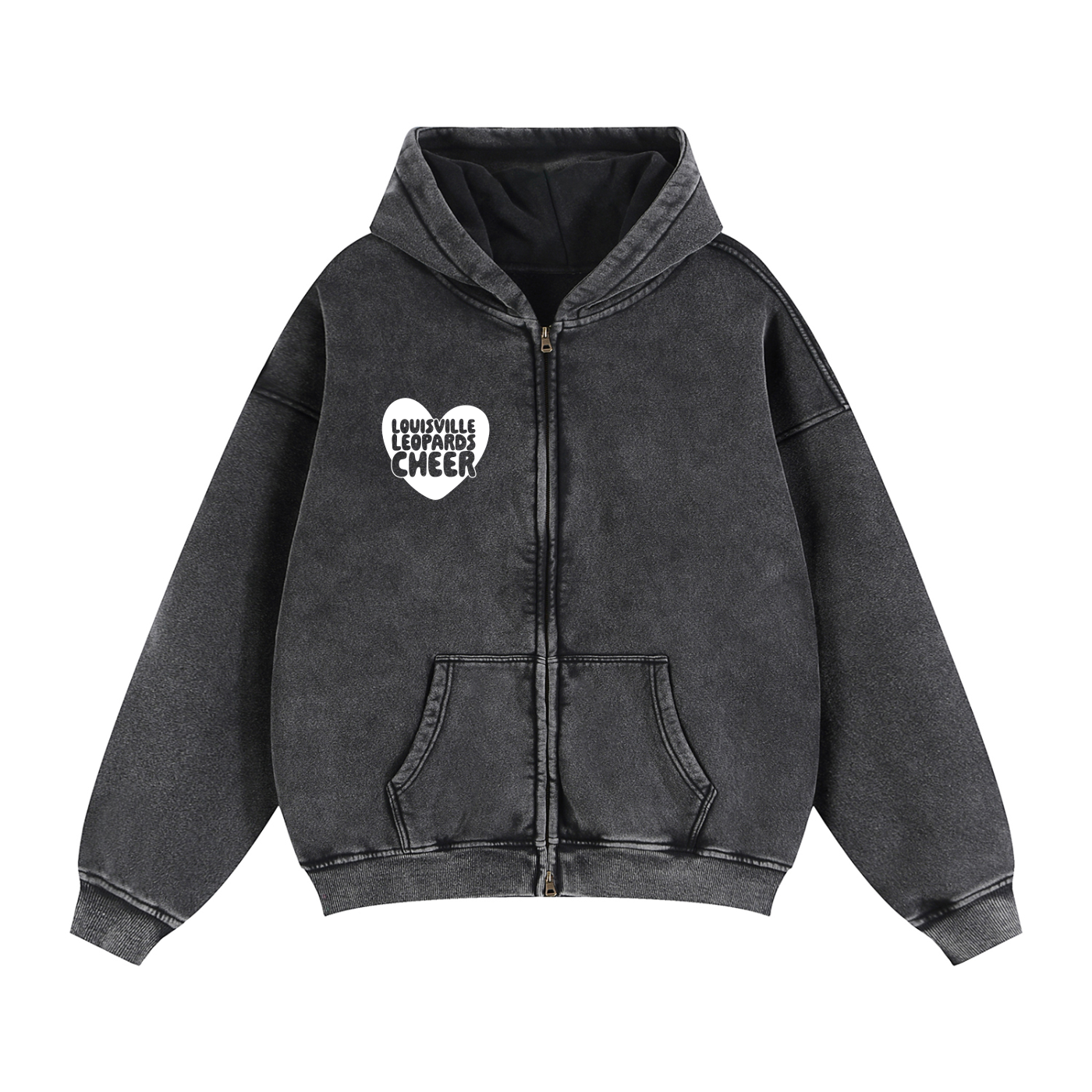 Washed Zip Up Hoodie