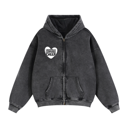 Washed Zip Up Hoodie