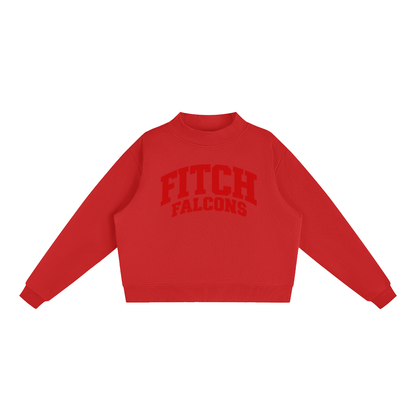 Basic 2 Fitch Essential Fleece Mock-Neck Crew Sweatshirt (printed)