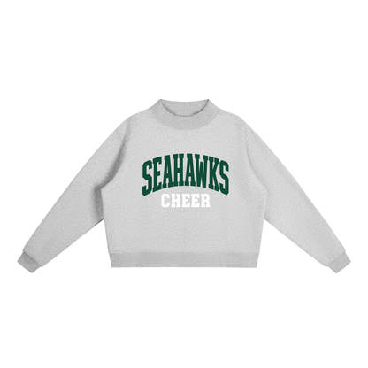 Basic 1 Seahawks Essential Fleece Mock-Neck Crew Sweatshirt (printed)