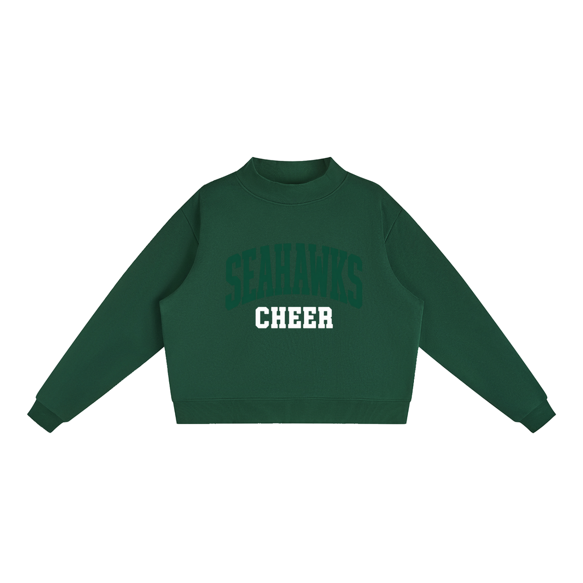 Basic 1 Seahawks Essential Fleece Mock-Neck Crew Sweatshirt (printed)
