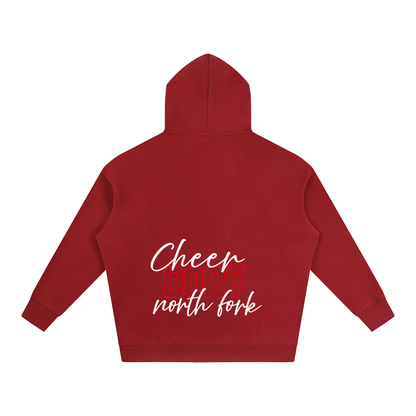 Cursive Front North Fork Oversize Fleeced Hoodie