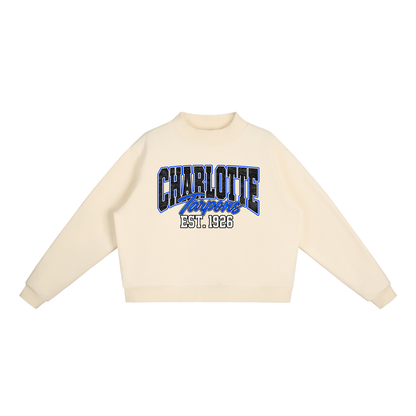Essential Fleece Mock-Neck Crew Sweatshirt