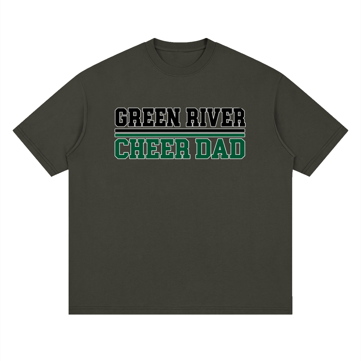 Dad Green River Oversized Drop Shoulder T-Shirt