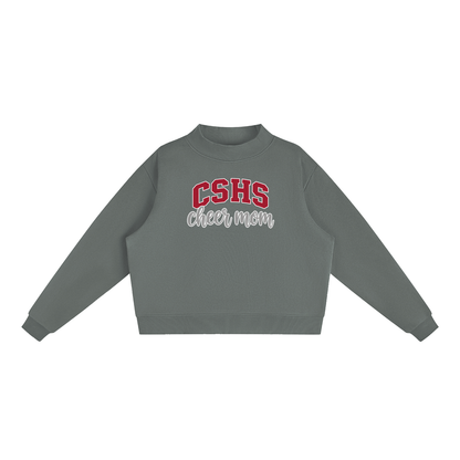 Cheer Mom Chatfield Essential Fleece Mock-Neck Crew Sweatshirt (printed)