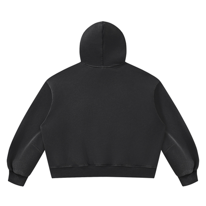 Unisex Vintage Wash Boxy Fleece Hoodie