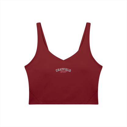Cursive Chatfield Women's V-Neck Yoga Sports Bra