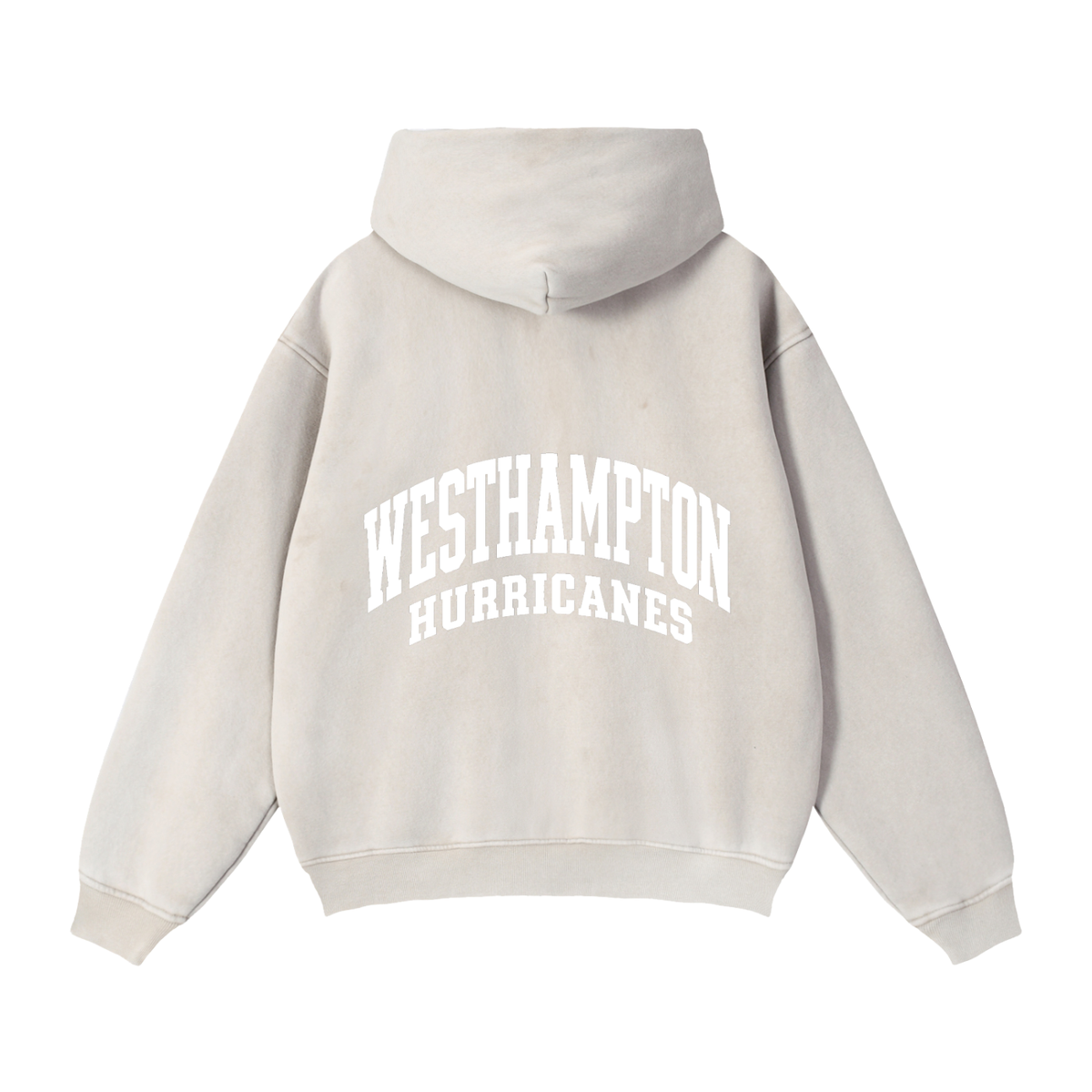 Basic 2 White Westhampton Zip-Through Boxy Fleece Hoodie