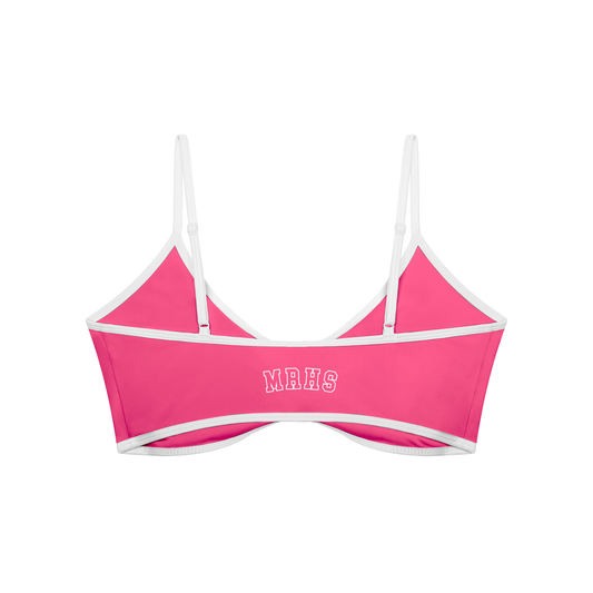 Women's Color Block Ruched V-Neck Sports Bra