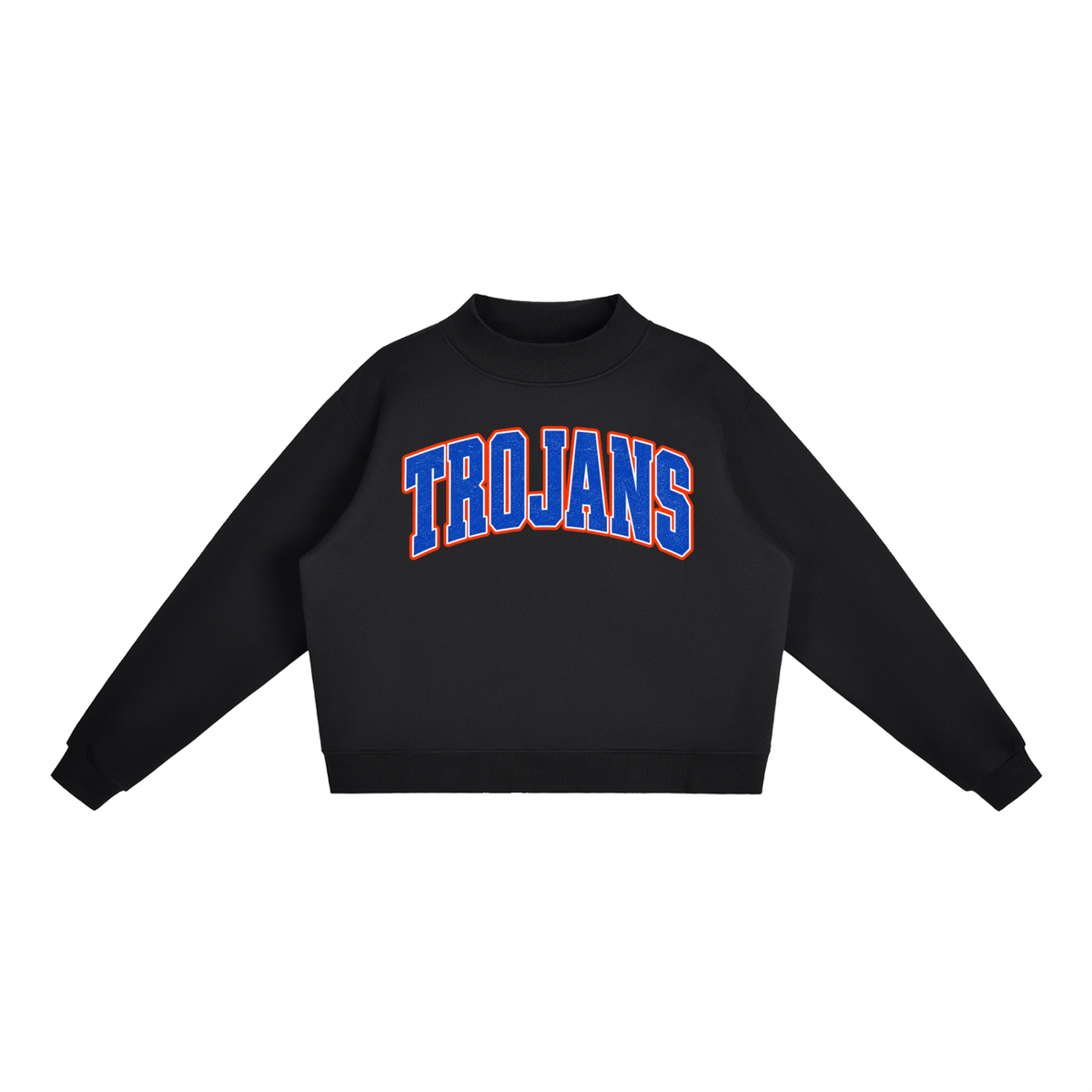 Essential Fleece Mock-Neck Crew Sweatshirt
