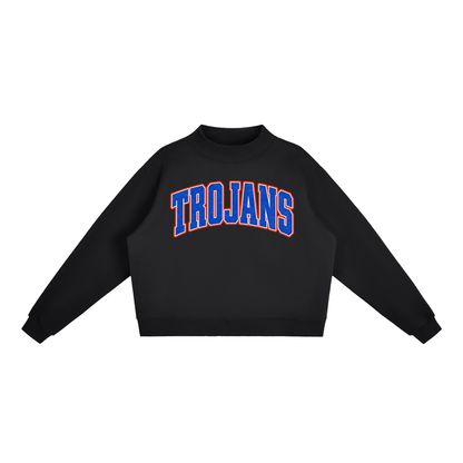 Essential Fleece Mock-Neck Crew Sweatshirt