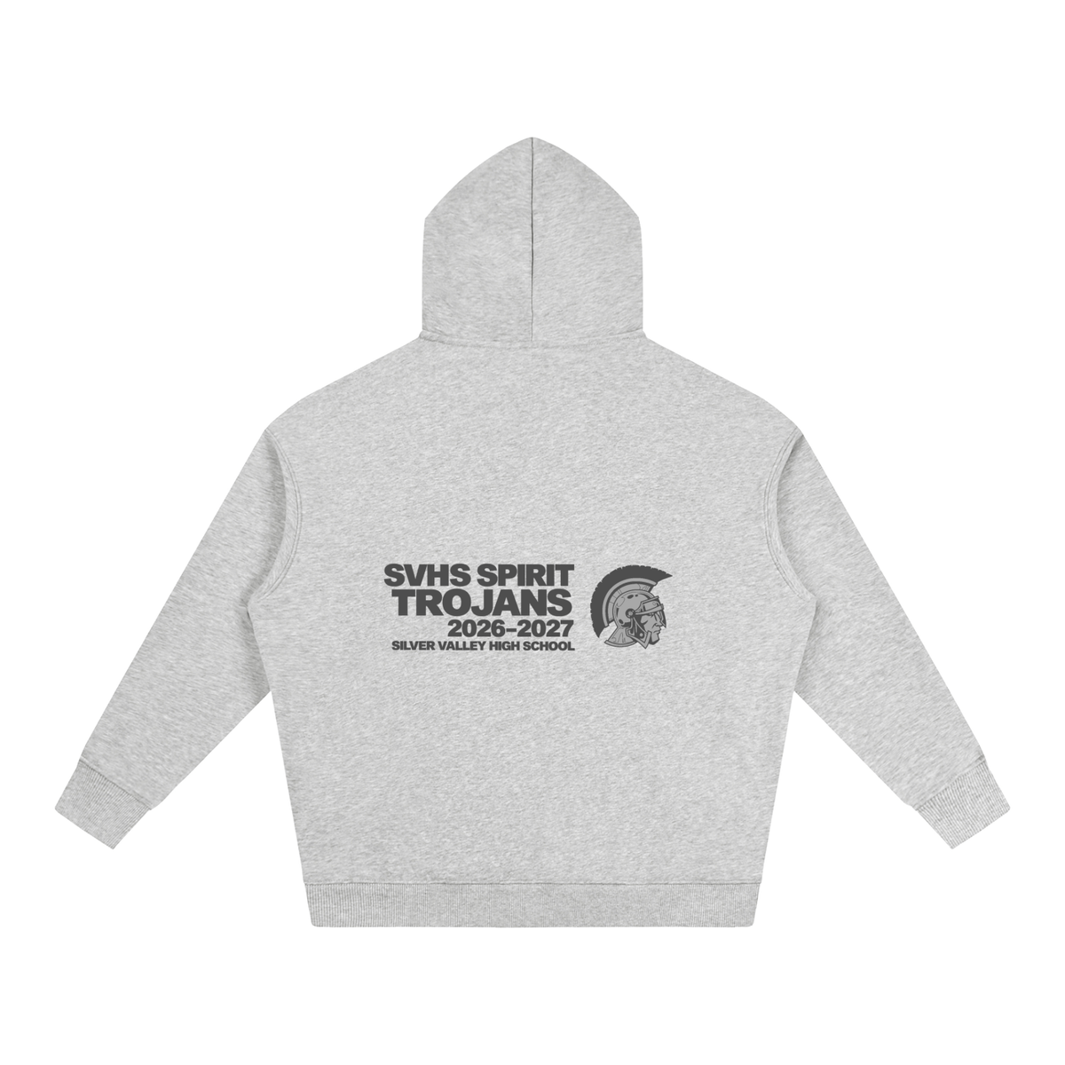 Vector Star Front Silver Valley Oversize Fleeced Hoodie