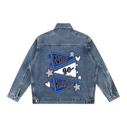 Lets Go Nolensville Vintage Wash Zip Up Denim Jacket