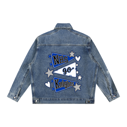 Lets Go Nolensville Vintage Wash Zip Up Denim Jacket