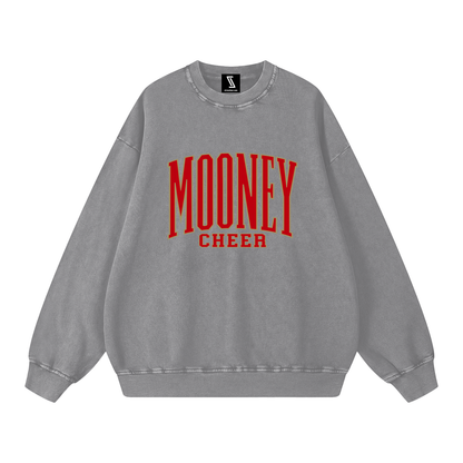 Basic 3 Cardinal Mooney Snow Washed Oversized Sweatshirt