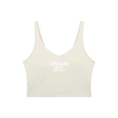 Old School Cardinal Mooney Women's V-Neck Yoga Sports Bra