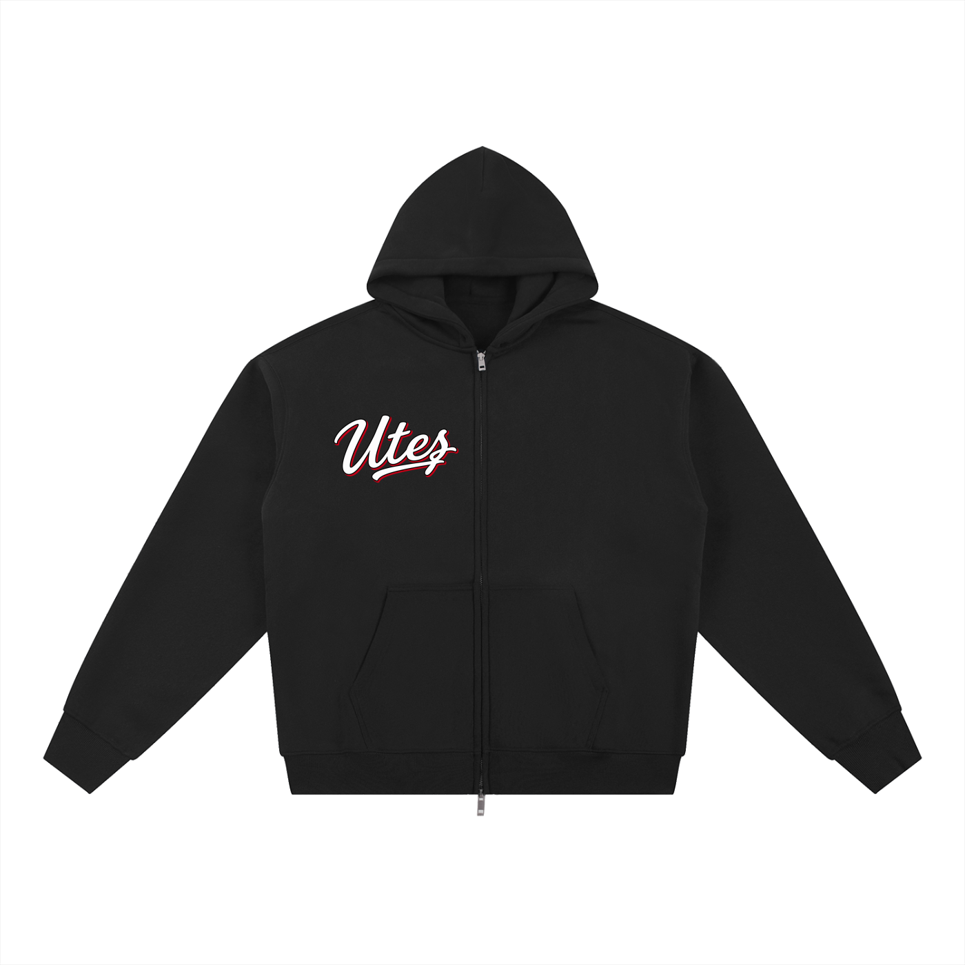 Neon Utes Zip-Through Boxy Fleece Hoodie