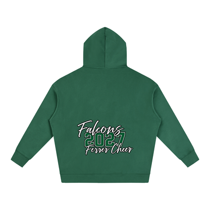 Cursive Front St Vincent Ferrer Oversize Fleeced Hoodie