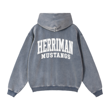 Zip Up Boxy Fleece Hoodie