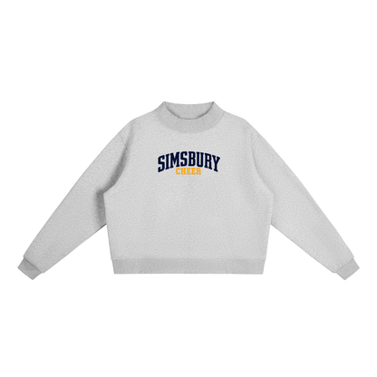Basic 1 Simsbury Essential Fleece Mock-Neck Crew Sweatshirt (printed)