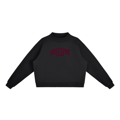 Basic 1 East Lyme Essential Fleece Mock-Neck Crew Sweatshirt (printed)