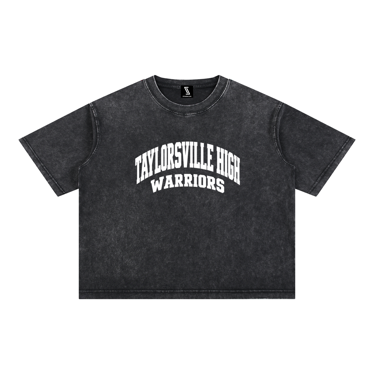 Basic 2 White Taylorsville Mineral Wash Boxy Cotton T-Shirt