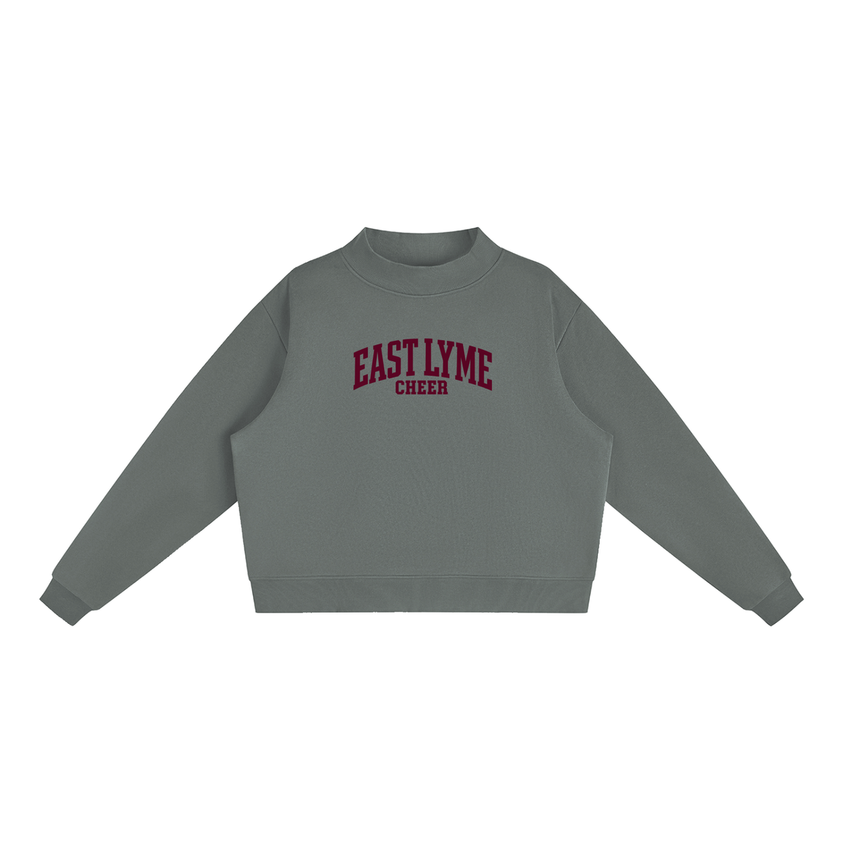 Basic 1 East Lyme Essential Fleece Mock-Neck Crew Sweatshirt (printed)