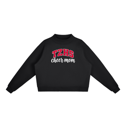 Cheer Mom Tappan Zee Essential Fleece Mock-Neck Crew Sweatshirt (printed)
