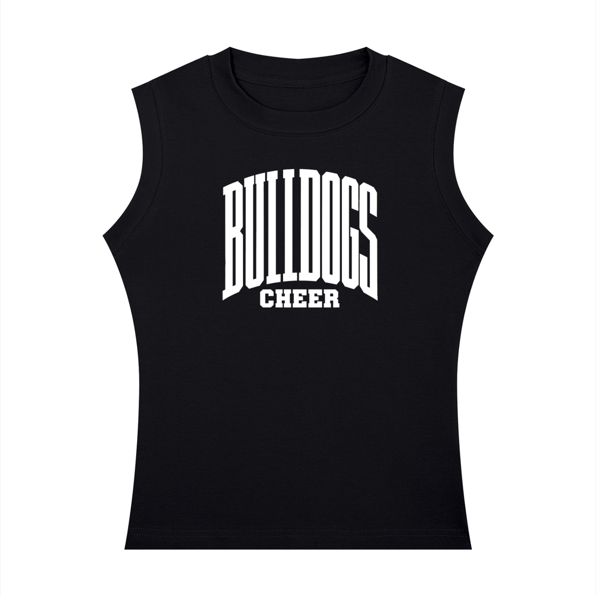 Basic 3 Green Bulldogs Women's Crewneck Tank Top