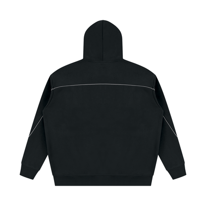 Unisex Oversized Piping Fleece Hoodie