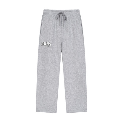 Solid Color Straight-Leg Sweatpants