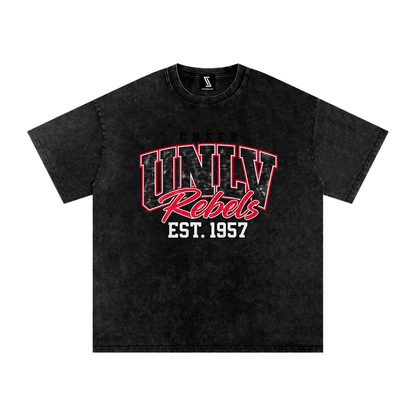 Vintage UNLV Snow Washed Oversized Cotton T-Shirt
