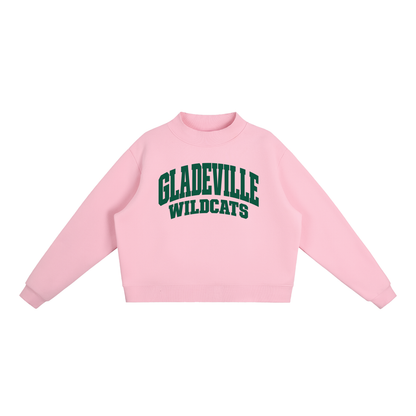 Basic 2 Gladeville Essential Fleece Mock-Neck Crew Sweatshirt (printed)