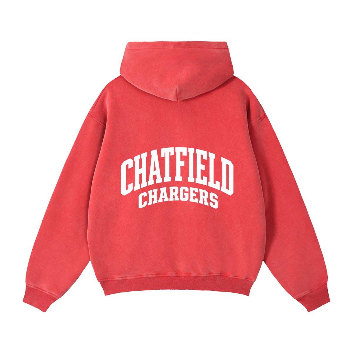 Basic 2 White Chatfield Zip-Through Boxy Fleece Hoodie