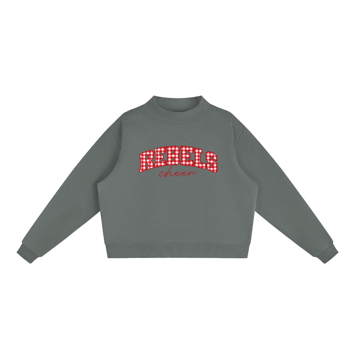 Essential Fleece Mock-Neck Crew Sweatshirt