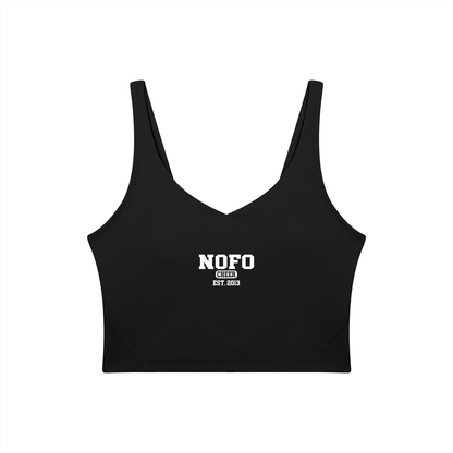 Old School North Fork Women's V-Neck Yoga Sports Bra