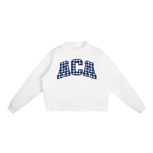 Essential Fleece Mock-Neck Crew Sweatshirt