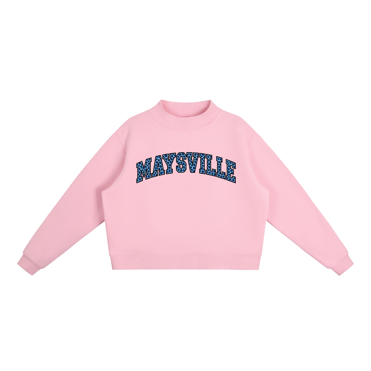 Cheetah Maysville Essential Fleece Mock-Neck Crew Sweatshirt