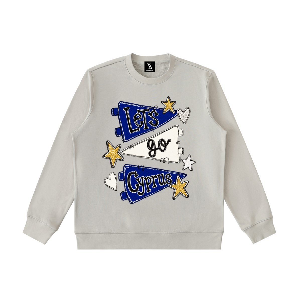 Lets Go Cyprus Essential Heavyweight Crewneck Sweatshirt