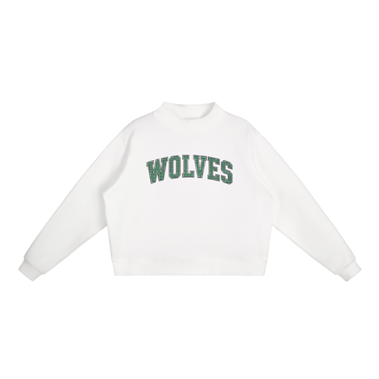 Gingham Wolves Mockneck (Printed)