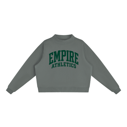 Basic 2 Empire Essential Fleece Mock-Neck Crew Sweatshirt (printed)