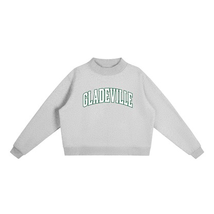 Essential Fleece Mock-Neck Crew Sweatshirt
