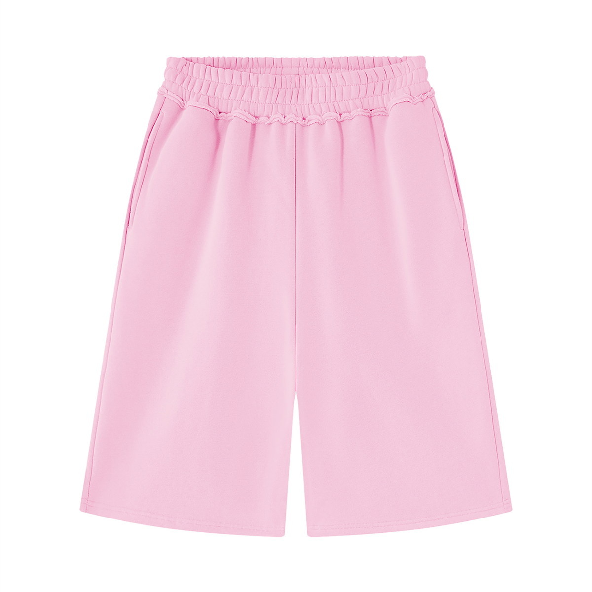Unisex Raw Edge Fleece Shorts