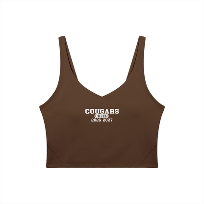 Old School Cardinal Mooney Women's V-Neck Yoga Sports Bra