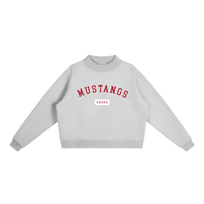 Essential Fleece Mock-Neck Crew Sweatshirt