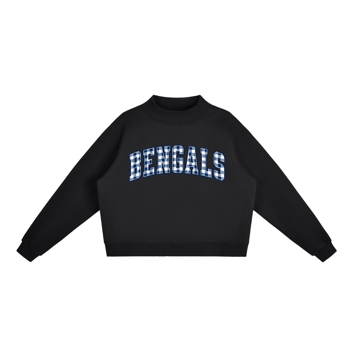 Essential Fleece Mock-Neck Crew Sweatshirt