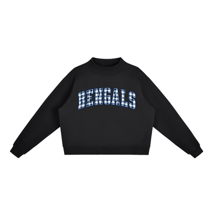 Essential Fleece Mock-Neck Crew Sweatshirt
