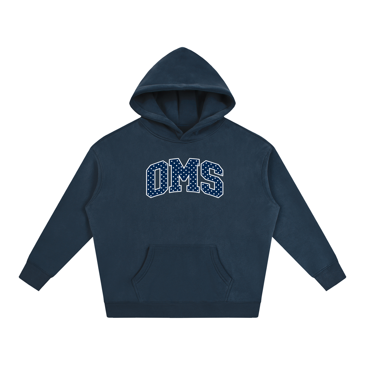 Polka Dot Oakland Middle Oversize Fleeced Hoodie