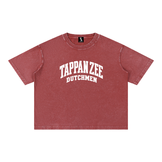 Basic 2 White Tappan Zee Mineral Wash Boxy Cotton T-Shirt
